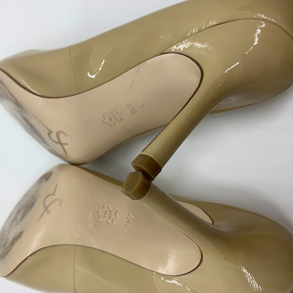 Joan & David Tan Patent Leather Heels - Size 8.5 - Picture 6 of 7